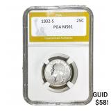 1932-S Washington Silver Quarter PGA MS61