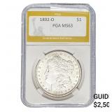 1892-O Morgan Silver Dollar PGA MS63