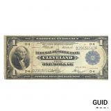 1914 $1 Federal Reserve Large Note Cleveland