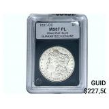 1891-CC Morgan Silver Dollar GG MS67 PL