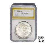 1884-CC Morgan Silver Dollar PGA MS65