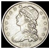 1834 Capped Bust Silver Quarter NEARLY  UNCIRCULA