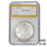 1921-D Morgan Silver Dollar PGA MS64
