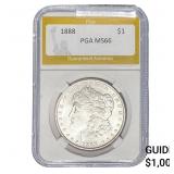 1888 Morgan Silver Dollar PGA MS66