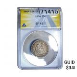 1854 Seated Liberty Quarter ANACS EF45