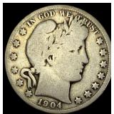 1904-S Silver Barber Half Dollar NICELY CIRCULATED