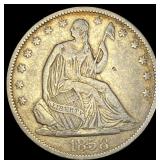 1858-O Silver Half Dollar LIGHTLY CIRCULATED