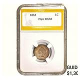 1863 Indian Head Cent PGA MS65