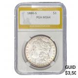 1886-S Morgan Silver Dollar PGA MS64