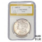 1888-O Morgan Silver Dollar PGA MS65