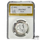 1951 Franklin Half Dollar PGA PR67 Details