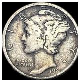 1921-D Silver Mercury Dime LIGHTLY CIRCULATED