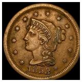 1853 Braided Hair Large Cent CLOSELY UNCIRCULATED