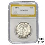 1943 Walking Liberty Half Dollar PGA MS67