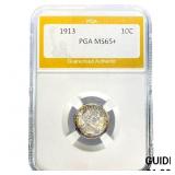 1913 Barber Dime PGA MS65+