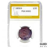 1809/6 Classic Head Half Cent PGA MS61