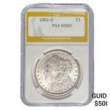 1902-O Morgan Silver Dollar PGA MS65