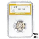 1941 Jefferson Nickel PGA PR66