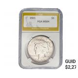 1921 Morgan Silver Dollar PGA MS64