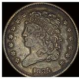1835 Classic Head Half Cent NEARLY  UNCIRCULATED