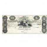 1823 $10 Greene County Bank Catskill New York Note