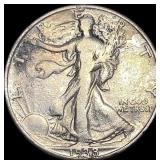 1938-D Silver Walking Liberty Half Dollar LIGHTLY