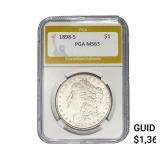 1898-S Morgan Silver Dollar PGA MS63