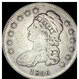 1836 Capped Bust Half Dollar LIGHTLY  CIRCULATED