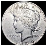 1934 Peace Silver Dollar NEARLY UNCIRCULATED