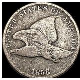 1858 Copper-Nickel Flying Eagle Cent NICELY CIRCUL
