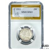 1911 Barber Quarter PGA MS63