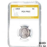1959 Jefferson Nickel PGA PR63