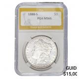 1888-S Morgan Silver Dollar PGA MS66