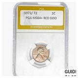 1972/ 72 Lincoln Memorial Cent PGA MS64+ RED DDO