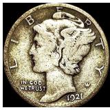 1921 Silver Mercury Dime NICELY CIRCULATED