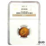 1872 Indian Head Cent NGC XF40 BN