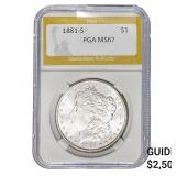 1881-S Morgan Silver Dollar PGA MS67