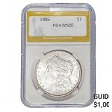 1886 Morgan Silver Dollar PGA MS66