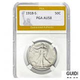 1918-S Walking Liberty Half Dollar PGA AU58