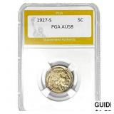1927-S Buffalo Nickel PGA AU58