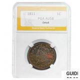 1811 Classic Head Large Cent PGA AU58 Detail