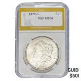1878-S Morgan Silver Dollar PGA MS64