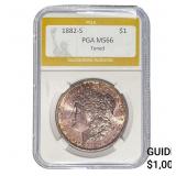 1882-S Morgan Silver Dollar PGA MS66