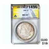 1887 Morgan Silver Dollar ANACS MS63