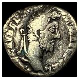 Roman Commpdus 177-192 AD Silver Denarius NEARLY