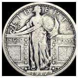 1917-D Silver Standing Liberty Quarter LIGHTLY CIR