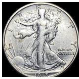 1918-S Silver Walking Liberty Half Dollar NEARLY U