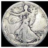 1916-D Silver Walking Liberty Half Dollar NICELY C