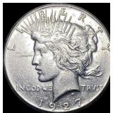 1927 Silver Peace Dollar CLOSELY UNCIRCULATED