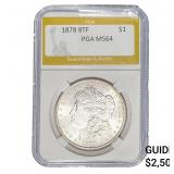 1878 8TF Morgan Silver Dollar PGA MS64